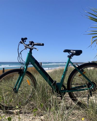 Cruiser Step Through Electric Hybrid Green